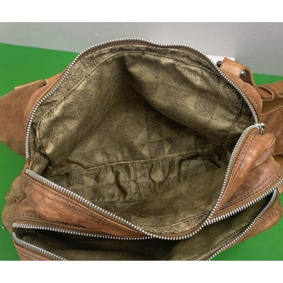 RARE VHTF A.S. 98 Brewer Backpack Brown Distressed Leather Medium Size - Picture 10 of 16